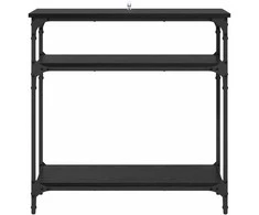 Konsolinis stalas su lentyna Juodas ąžuolas 75 x 29 x 75 cm