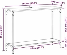 Konsolinis stalas Sena mediena 101 x 30.5 x 75 cm