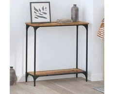 Konsolinis stalas su lentyna Sena mediena 75 x 30.5 x 75 cm