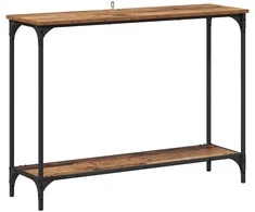 Konsolinis stalas su lentyna Sena mediena 101 x 30.5 x 75 cm