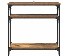 Konsolinis stalas su lentyna Senovinis medis 75 x 29 x 75 cm