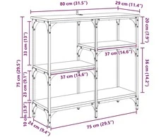 Konsolinis stalas Senovinis medis 80 x 29 x 75 cm