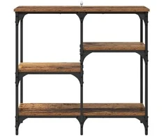 Konsolinis stalas su lentyna Senovinis medis 80 x 29 x 75 cm