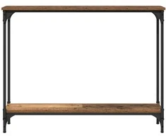 Konsolinis stalas su lentyna Senovinis medis 100 x 22,5 x 75 cm