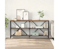 Konsolinis stalas su lentyna Senovinis medis 160 x 30 x 75 cm