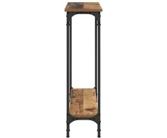 Konsolinis stalas su lentyna Senovinis medis 75 x 22,5 x 75 cm