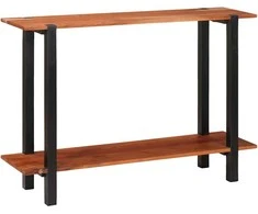 Konsolinis stalas su lentyna Ruda ir juoda 110 x 30 x 75 cm