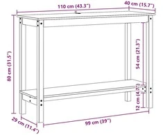 Konsolinis stalas Vaško Ruda 110 x 40 x 80 cm