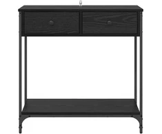 Konsolinis stalas su stalčių Juodas ąžuolas 75 x 34,5 x 75 cm