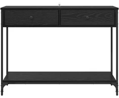 Konsolinis stalas su stalčių Juodas ąžuolas 100 x 34,5 x 75 cm