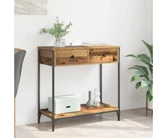 Konsolinis stalas su stalčių Senovinis medis 75 x 34,5 x 75 cm