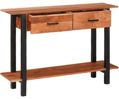 Konsolinis stalas su stalčių Ruda ir juoda 110 x 30 x 75 cm