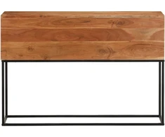 Konsolinis staliukas, 110x30x75cm, akacijos masyvas ir geležis