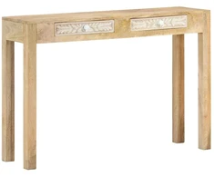 Konsolinis staliukas, 110x30x75cm, balintas mango masyvas