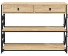 Konsolinis staliukas, ąžuolo, 100x28x75cm, apdirbta mediena