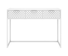Konsolinis staliukas, baltos spalvos, 106x35x75cm, plienas