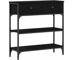 Konsolinis stalas su stalčių Juodas ąžuolas 72.5 x 25 x 75 cm