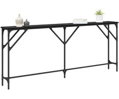 Konsolinis stalas juoda ąžuolo 180 x 23 x 75 cm