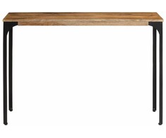 Konsolinis staliukas, rudas, 110x35x76cm, mango mediena/geležis