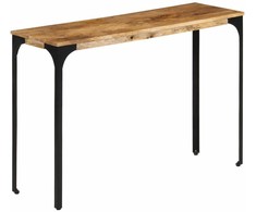 Konsolinis staliukas, rudas, 110x35x76cm, mango mediena/geležis