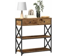 Konsolės stalas su stalčių Sena mediena 75 x 28 x 75 cm
