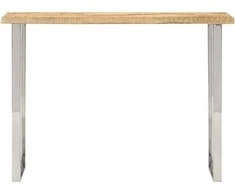Konsolinis staliukas su gyvu kraštu, 105x33x76cm, mango mediena