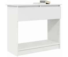 konsolinis staliukas su stalčiais, baltas, 85,5x38,5x74,5 cm