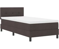 Kiemas lova su čiužiniu Tamsiai rudas 80 x 200 cm audinys
