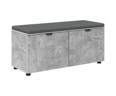 Koridoriaus suolas su pagalve Betono Pilka 100 x 38 x 46 cm