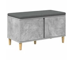Koridoriaus suolas su pagalve Betono Pilka 80 x 38 x 46 cm