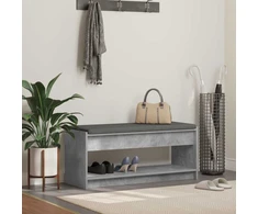 Koridoriaus suolas su pagalve Betono Pilka 103 x 38 x 45 cm