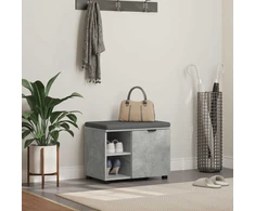 Koridoriaus suolas su pagalve Betono Pilka 60 x 38 x 46 cm