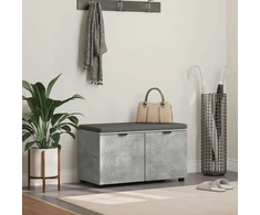 Koridoriaus suolas su pagalve Betono Pilka 80 x 38 x 46 cm