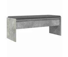 Koridoriaus suolas su pagalve Betono pilka 103 x 38 x 40 cm