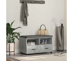 Koridoriaus suolas su pagalve Betono Pilka 80 x 38 x 46 cm
