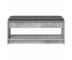 Koridoriaus suolas su pagalve Betono Pilka 103 x 38 x 45 cm