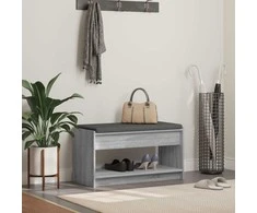 Koridoriaus suolas su pagalve Pilka Sonoma 83 x 38 x 45 cm