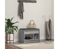 Koridoriaus suolas su pagalve Pilka Sonoma 63 x 38 x 45 cm