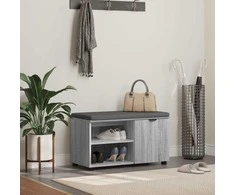 Koridoriaus suolas su pagalve Pilka Sonoma 80 x 38 x 46 cm