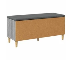 Koridoriaus suolas su pagalve Pilka Sonoma 100 x 38 x 46 cm