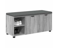 Koridoriaus suolas su pagalve Pilka Sonoma 100 x 38 x 46 cm