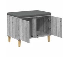 Koridoriaus suolas su pagalve Pilka Sonoma 60 x 38 x 46 cm