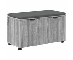 Koridoriaus suolas su pagalve Pilka Sonoma 80 x 38 x 46 cm