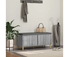 Koridoriaus suolas su pagalve Pilka Sonoma 100 x 38 x 46 cm