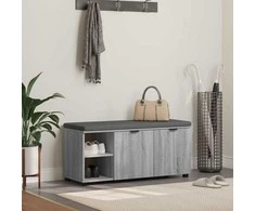 Koridoriaus suolas su pagalve Pilka Sonoma 100 x 38 x 46 cm