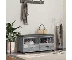 Koridoriaus suolas su pagalve Pilka Sonoma 100 x 38 x 46 cm