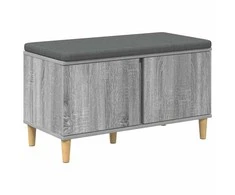 Koridoriaus suolas su pagalve Pilka Sonoma 80 x 38 x 46 cm