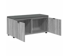Koridoriaus suolas su pagalve Pilka Sonoma 100 x 38 x 46 cm