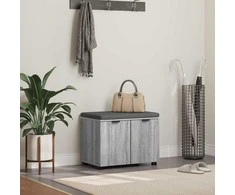 Koridoriaus suolas su pagalve Pilka Sonoma 60 x 38 x 46 cm