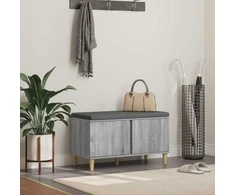 Koridoriaus suolas su pagalve Pilka Sonoma 80 x 38 x 46 cm